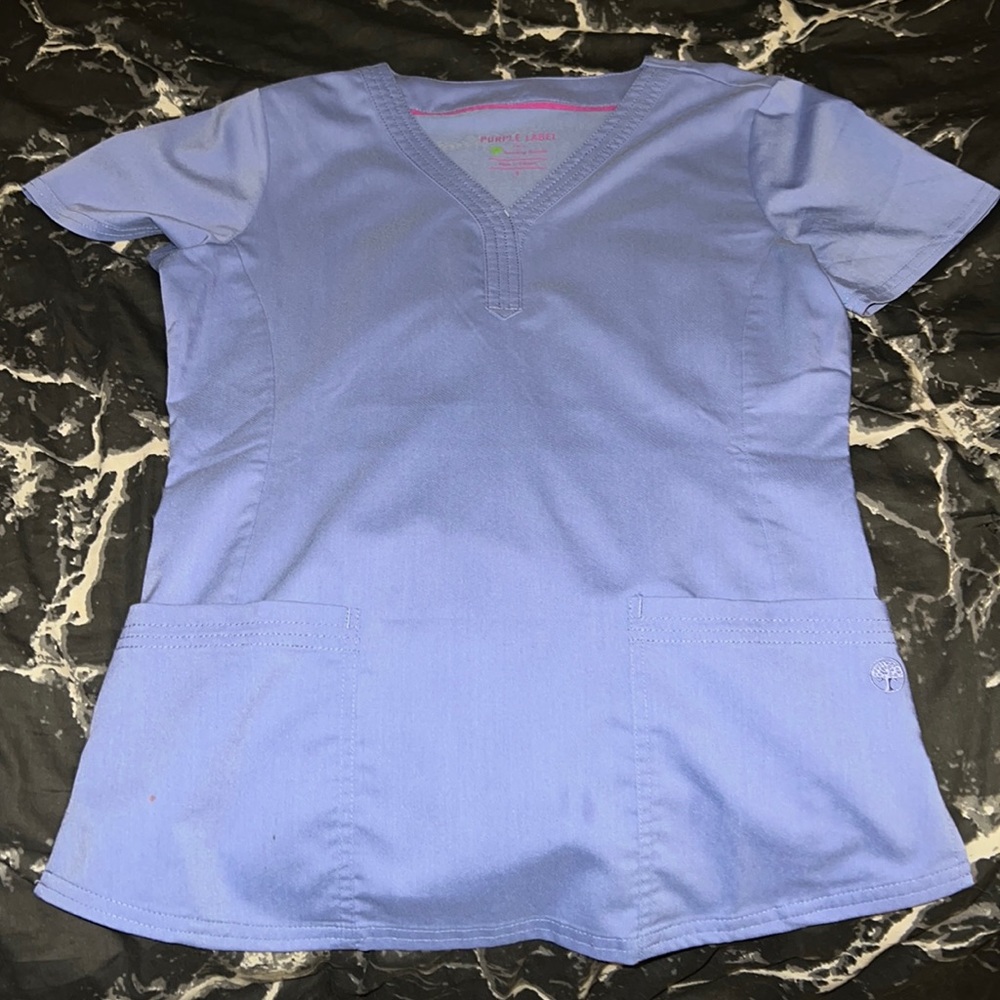 Ceil Blue Purple Label by Healing Hands Scrub Set in Size Small